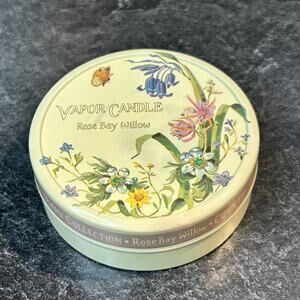Vintage 1983 Rose Bay Willow Country Diary Collection‎ Single Wick Tin Candle